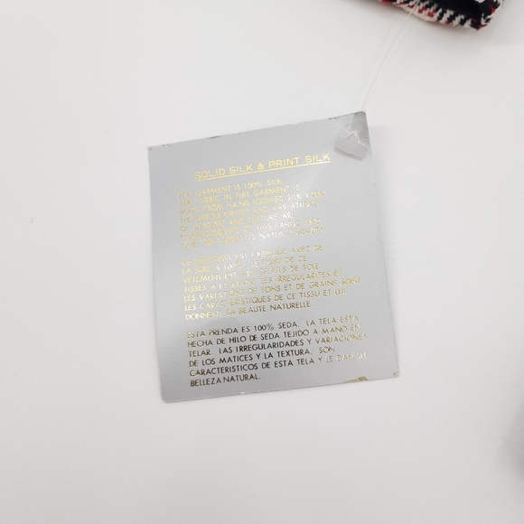 Dior | Silk Houndstooth Plaid Single Breasted Jacket with Removable Collar - Picture 7 of 8